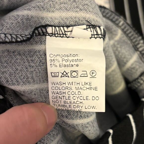 Women’s Black Striped Skinny Pants Size XS - Picture 5 of 8